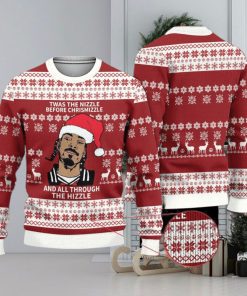 Twas The Nizzle Before Christmizzle Snoop Dogg Christmas Ugly Sweater