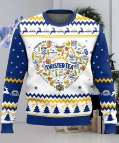 Twisted Tea Heart All Over Printed Ugly Christmas Sweater Trending Xmas Christmas Gift