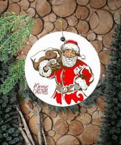 Two Side Printed Christmas Ornaments Collectible Tree Decorations,Santa Claus Portrait, for Family