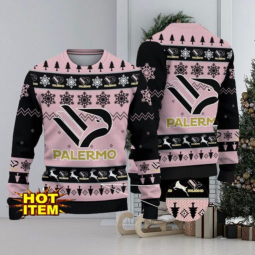 U.S. Città di Palermo Team Football Lega Serie A Ugly Christmas Sweater Christmas Gift