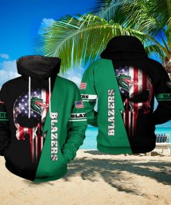 UAB Blazers NCAA US Flag Skull 3D Printed Hoodie