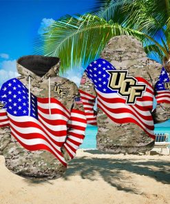 UCF Knights NCAA US Flag Camo Veteran 3D Printed Hoodie