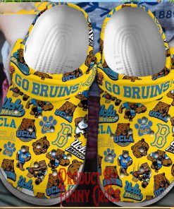 UCLA Bruins Football Yellow Pattern Crocs Shoes