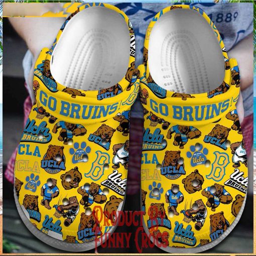 UCLA Bruins Football Yellow Pattern Crocs Shoes