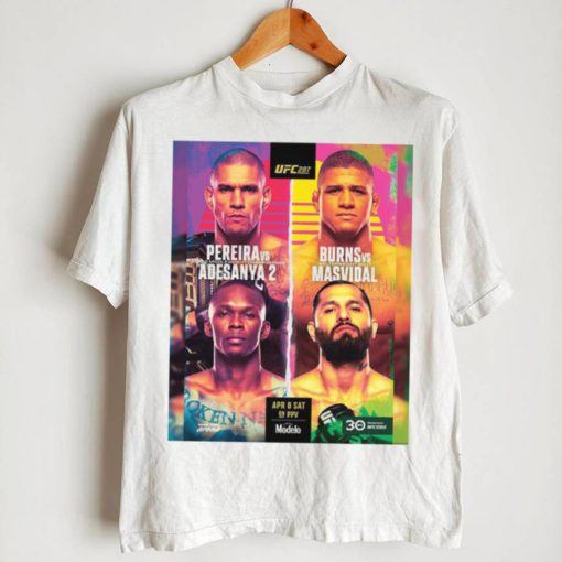 UFC 287 Miami Pereira vs Adesanya and Burns vs Masvidal poster shirt