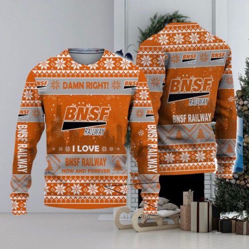 UGLY SWEATER BNSF Railway Limited 3D Christmas Sweater For Men And Women