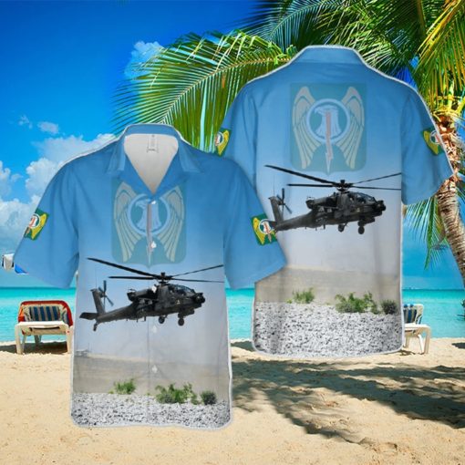US Army 1 501st Attack Reconnaissance Battalion Iron Dragons AH 64E Apache Hawaiian Shirt