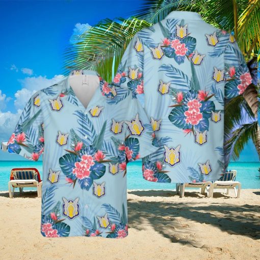 US Army 17th Cavalry Regiment Unit Crest Hawaiian Shirt