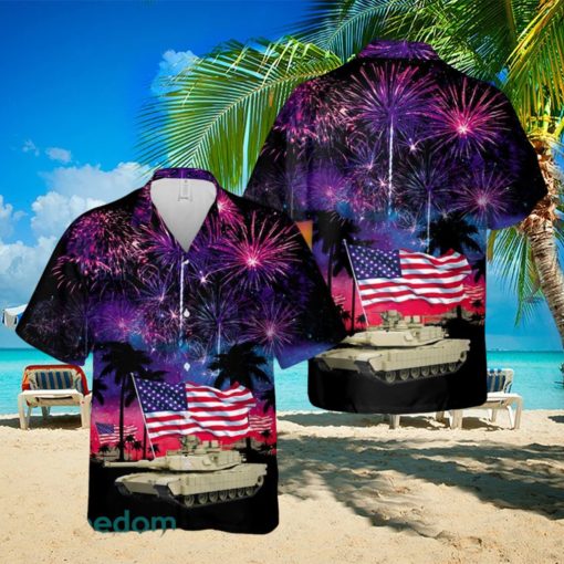 US Army M1 Abrams Tank July 4th Hawaiian Shirt Summner Vacation Shirt