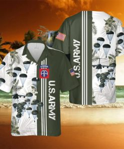 US Army Paratroopers With The 82nd Airborne Division Parachute Hawaiian Shirt