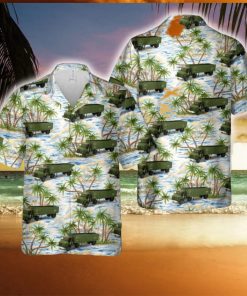 US Army Red Ball Express Tractor Trailer Hawaiian Shirt