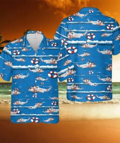 US Coast Guard Sikorsky S 61R Hawaiian Shirt