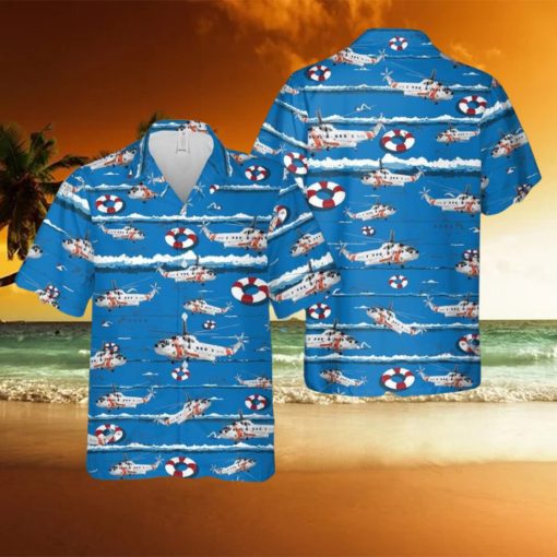 US Coast Guard Sikorsky S 61R Hawaiian Shirt