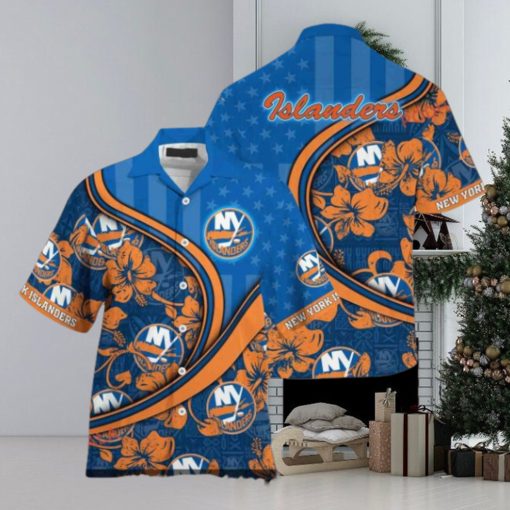 US Flag NHL Theme New York Islanders Summer Hawaiian Shirt