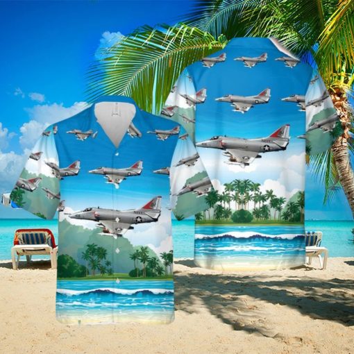 US Navy A 4E Skyhawk Of VA 164 Hawaiian Shirt Beach Lover Gift