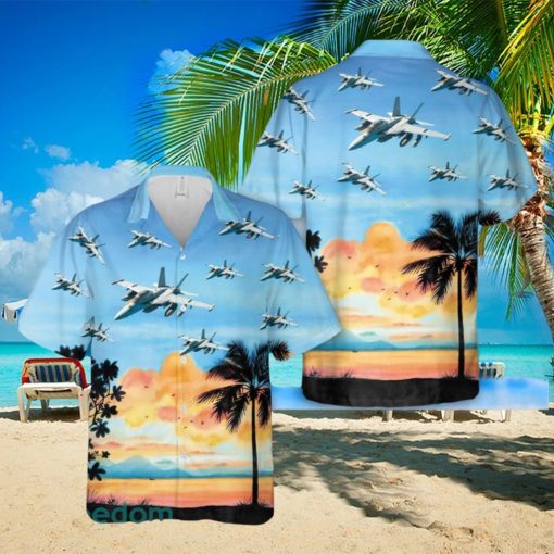 US Navy Boeing EA 18G Growler Hawaiian Shirt Beach Lover Gift