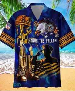 US Veteran Flags Raised High Honor The Fallen 3D Hawaiian Shirt And Short