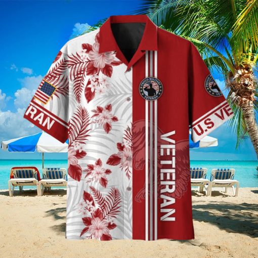 US Veteran Memory Flag Ocean US Veteran Hawaiian Shirt For Men Veteran