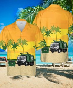 US Waste Management Garbage Truck 3D All Over Printed Hawaiian Shirt