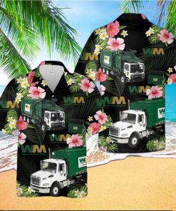 US Waste Management Garbage Truck Hawaiian Shirt