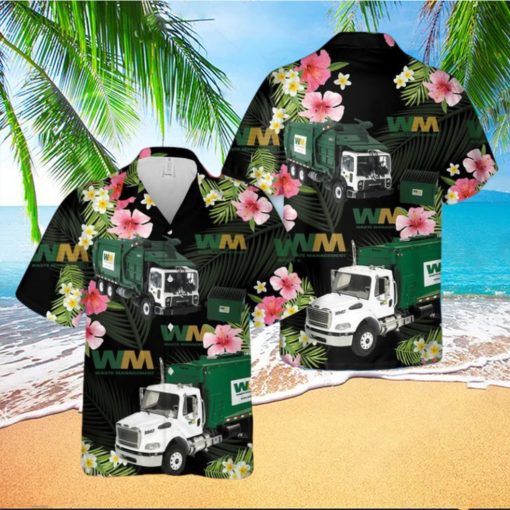 US Waste Management Garbage Truck Hawaiian Shirt