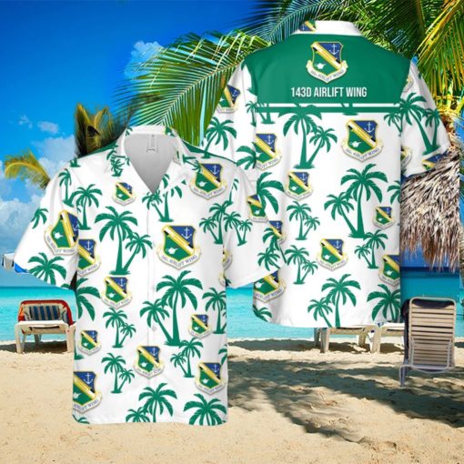 USAF Rhode Island Air National Guard 143d Airlift Wing Hawaiian Shirt Summner Vacation Shirt