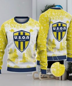 USON Nevers Big Logo Pine Trees Big Fans Gift Christmas Sweater For Men And Women