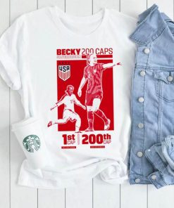 USWNT Becky Sauerbrunn 200th Cap Celebration 1st Cap shirt