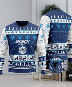 Busch Light Christmas Ugly Wool Knitted Sweater