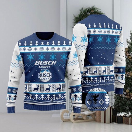 Busch Light Christmas Ugly Wool Knitted Sweater