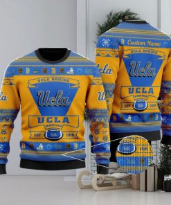 Ucla Bruins Football Team Logo Custom Name Personalized Ugly Christmas Sweater Christmas Gift For Big Fans