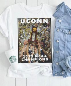 Uconn Huskies 2023 NCAA Champions Trophy Poster shirt