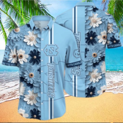 North Carolina Tar Heels NCAA Flower Hawaiian Shirt