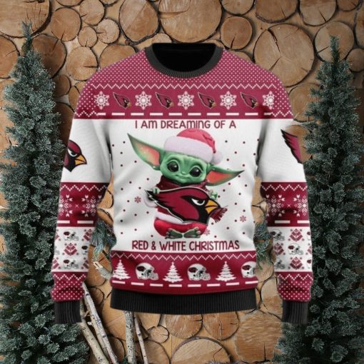 Ugly Baby Yoda Arizona Cardinals For Christmas Ugly Sweater Arizona 3D Baseball Lovers Merry Gift