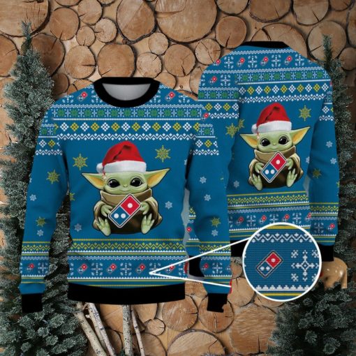 Ugly Christmas Sweater Domino’s Pizza Baby Yoda 3D For Men Women