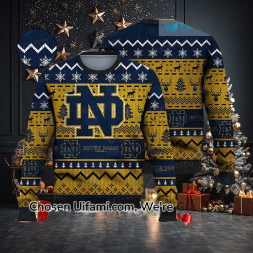 Ugly Christmas Sweater Notre Dame Radiant Notre Dame Gifts For Him