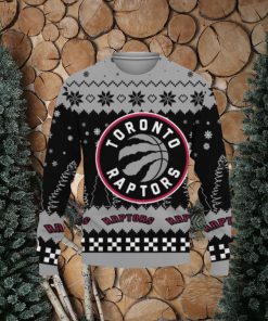 Ugly Christmas Sweater Snow Team Logo Toronto Raptors Unisex Gifts For Fan