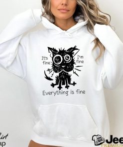 Ugly cat it’s fine i’m fine everything is fine shirt