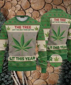 Hobby New Lit This Year Weed Ugly Christmas 3D Sweater Gift For Men And Women