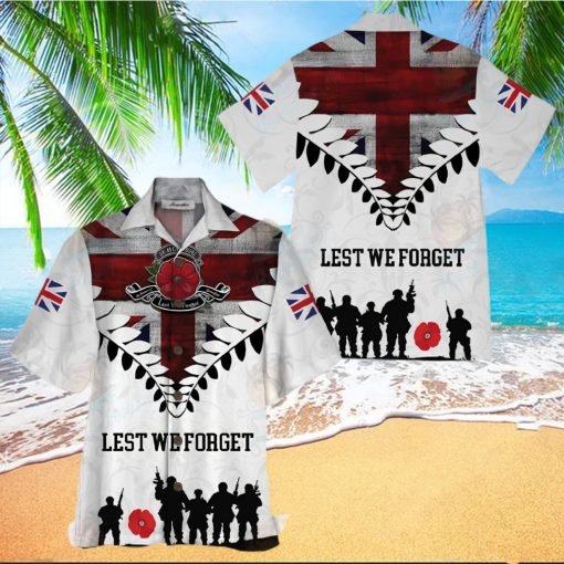 Uk Veteran White Amazing Design Unisex Hawaiian Shirt