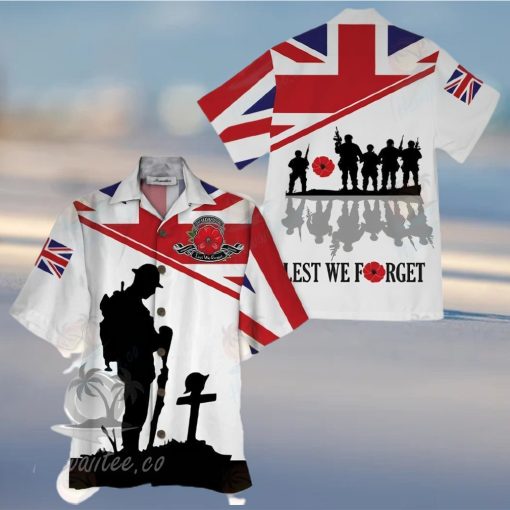 Uk Veteran White High Quality Unisex Hawaiian Shirt