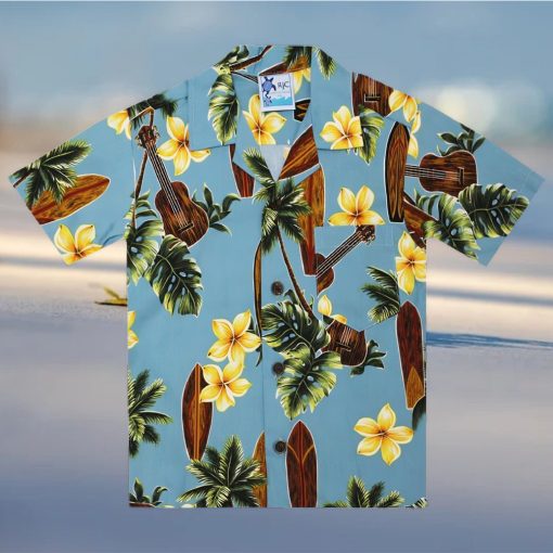 Ukulele Palms Multicolor Unique Design Hawaiian Shirt Dhc1806814