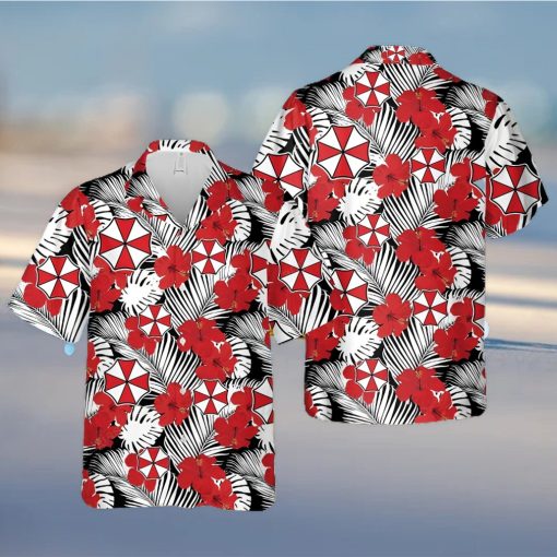 Umbrella Evil Hawaiian Hawaii Aloha Pattern Summer Shirt