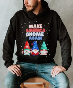 Official Make America gnome again funny snowy Christmas T shirt