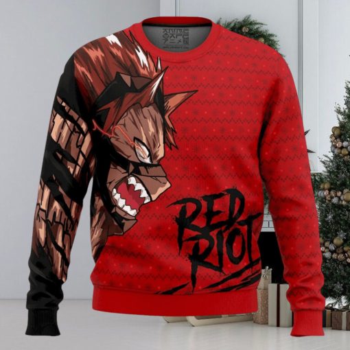 Unbreakable Red Riot My Hero Academia Ugly Christmas Sweater 3D, Ugly Sweater Apparel