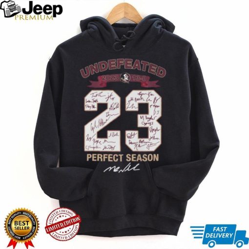 Undefeated 2023 13 0 23 perfect season signatures T shirt