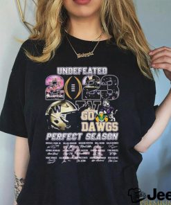 Undefeated 2023 Go Dawgs Perfect Season Washington Huskies Signatures Shirt