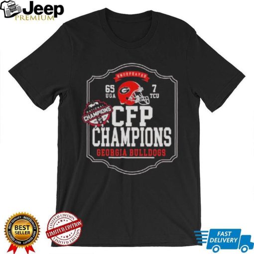 Undefeated 65 UGA 7 TCU CFP Champions Georgia Bulldogs shirt