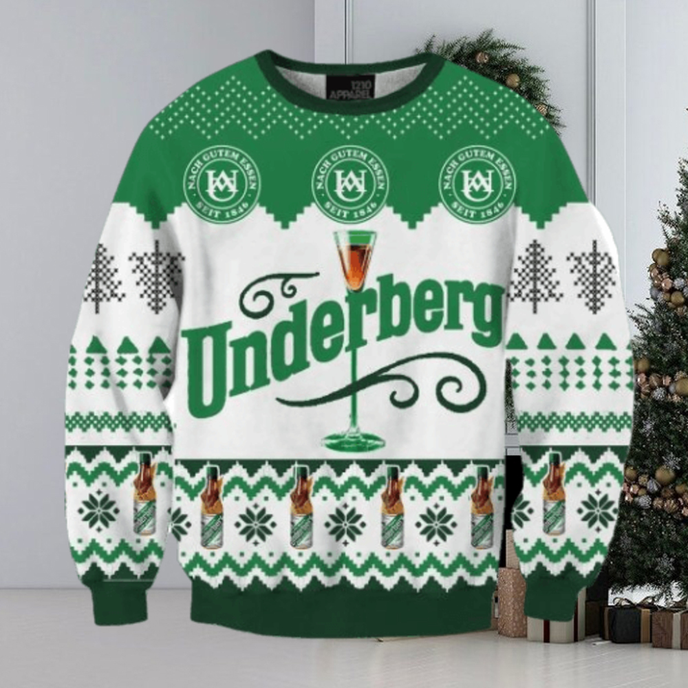 Underberg Print Fun Ugly Christmas Sweater teejeep