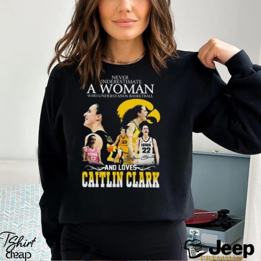 Underestimate A Woman Who Understands Basketball And Loves Catlin Clark 2023 Shirt